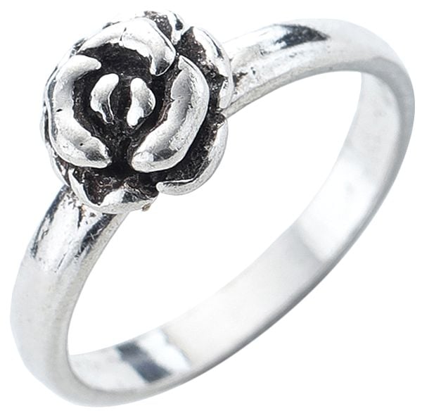 Rose Flower Sterling Silver Ring