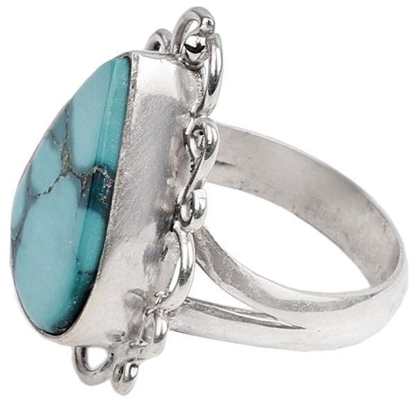 Sterling Silver Designer Turquoise Ring