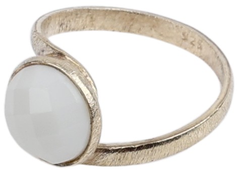 Faceted White Stone Ring | Indian Gemstone Jewelry