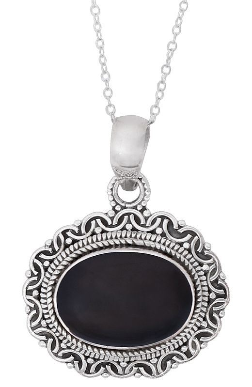 Sterling Silver Pendant Studded with Gemstone
