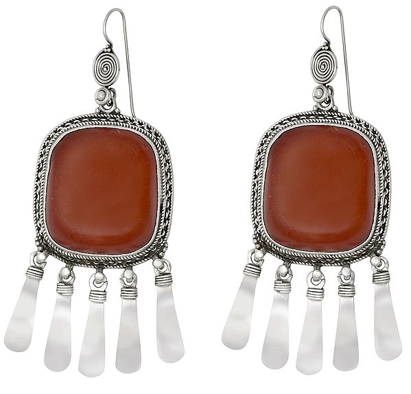 Amber Earrings With Dangles