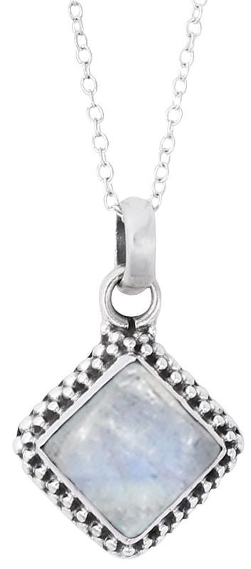 Precious Gemstone Framed in Sterling Silver Pendant
