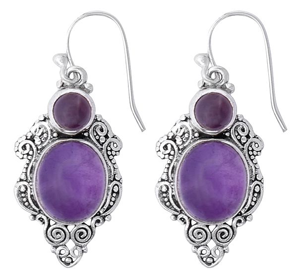 Sterling Silver Earrings with Beautiful Gemstone