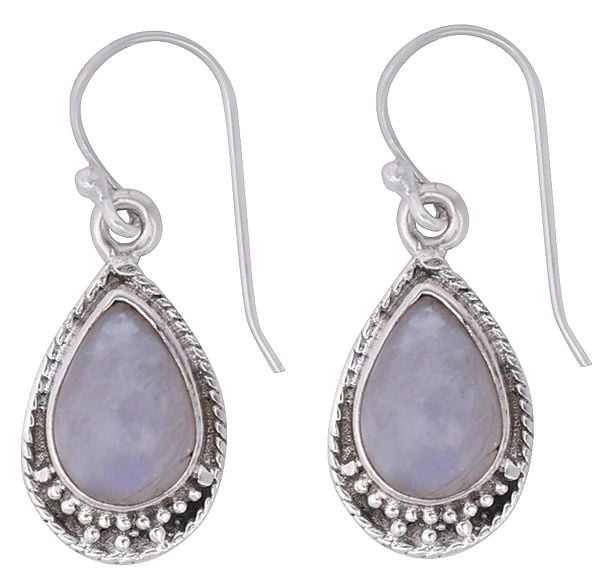 Stylish Sterling Silver Earrings with Gemstone