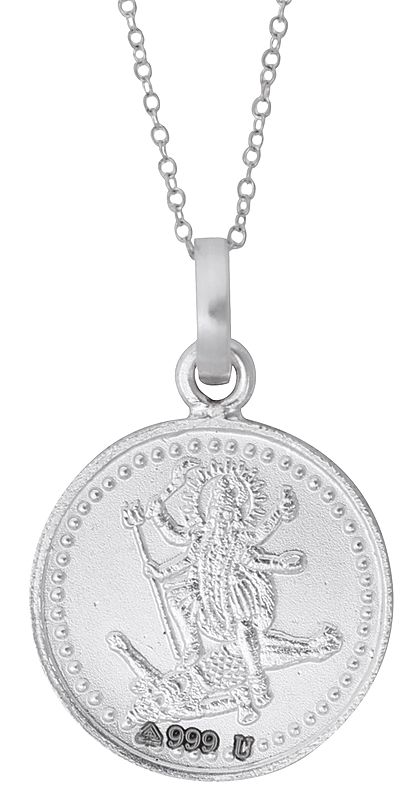 Shri Maha Kali Yantra in Fine Silver Pendant