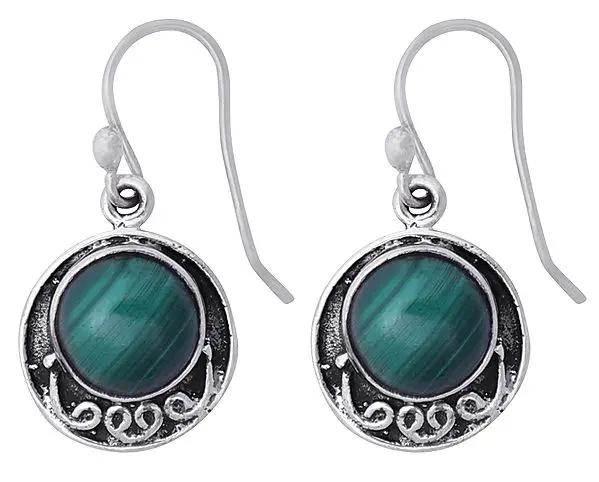 Stylish Sterling Silver Earrings with Gemstone