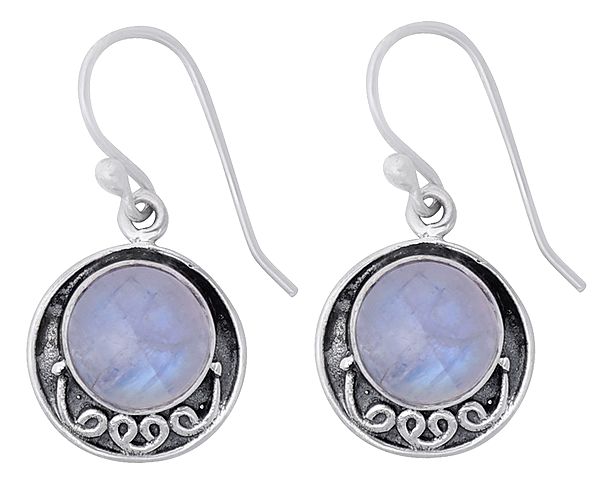 Stylish Sterling Silver Earrings with Gemstone