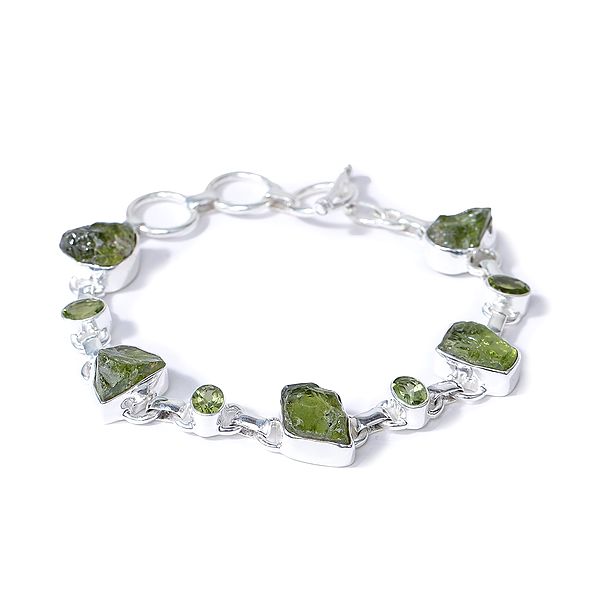 Stylish Bracelet with Rugged Stones | Sterling Silver Jewelry