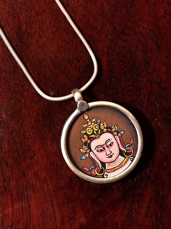 Tibetan Buddha Sterling Silver Pendant