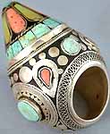 Afghan Ring with Stone Inlay