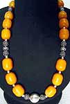 Amber Dust Bead Necklace