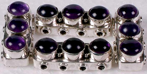 Amethyst 4 Hole 35 mm Spacer Bars