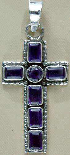 Amethyst Cross Pendant