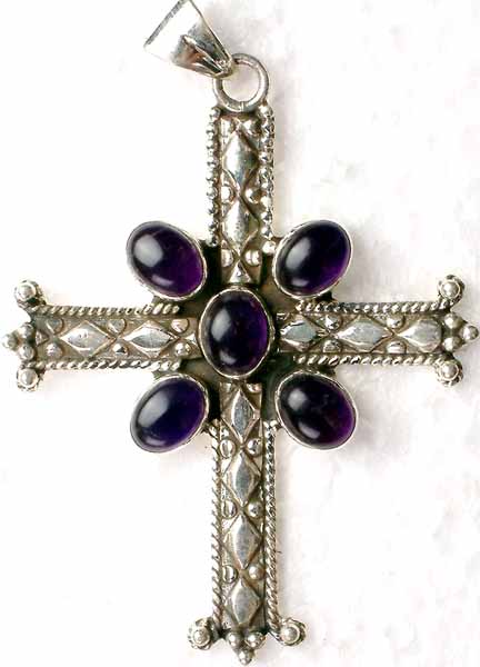 Amethyst Cross Pendant