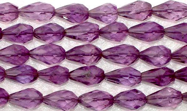 Amethyst Faceted Straight Drilled Drops
