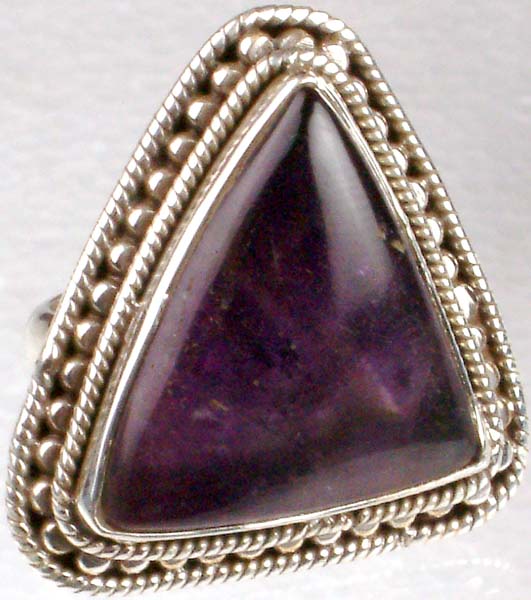 Amethyst Triangular Ring