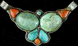 Antiquated Turquoise Coral pendant