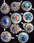 Assorted Lot of 10 Lapis Coral Turquoise Pendants