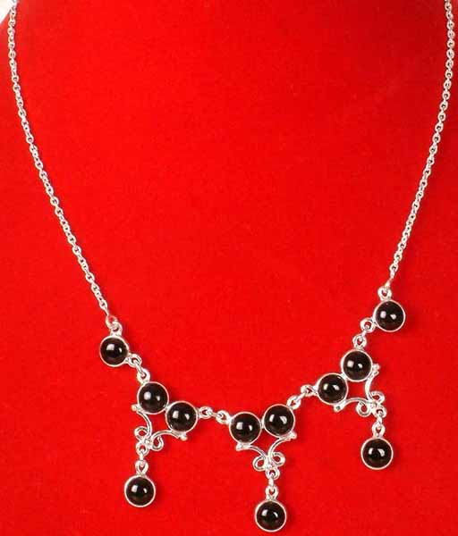 Black Onyx Bezel Necklace