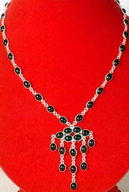 Black Onyx Bezel Necklace