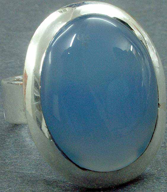 Blue Chalcedony Oval