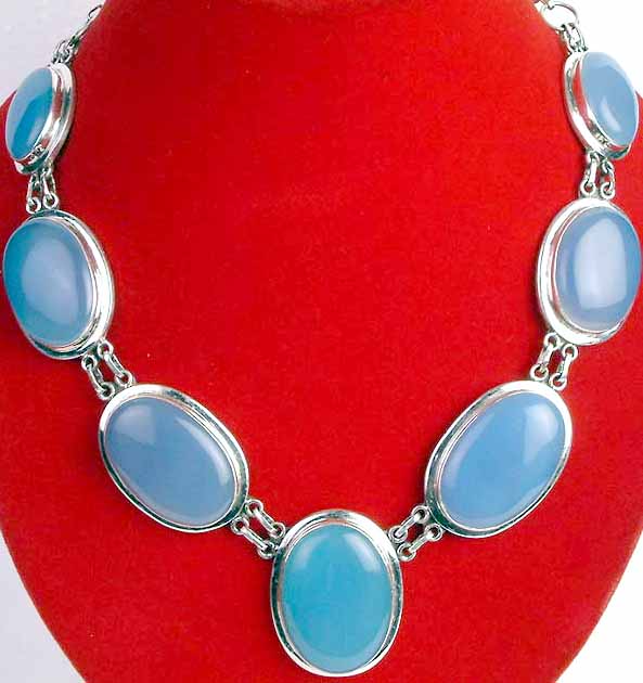 Blue Chlacedony Necklace