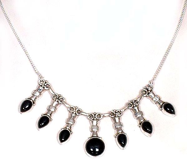 Cabochon Black Onyx Necklace