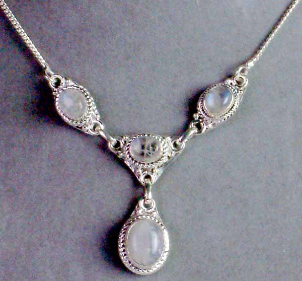 Cabochon Moonstone Necklace