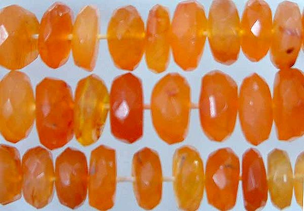 Carnelian Faceted Shapes