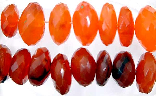 Carnelian Faceted Shapes