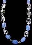 Chalcedony Necklace with Crystal