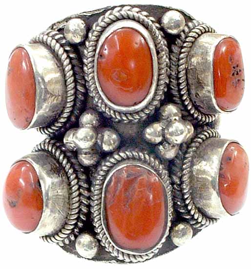 Coral Stud Ring