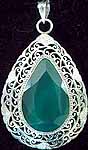 Faceted Amazonite Jaali Pendant