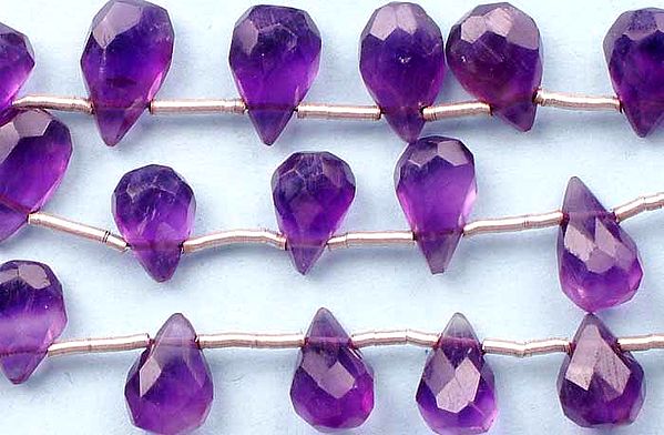 Faceted Amethyst Briolettes