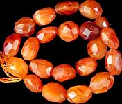 Faceted Carnelian Beads