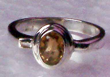 Faceted Citrine Ring