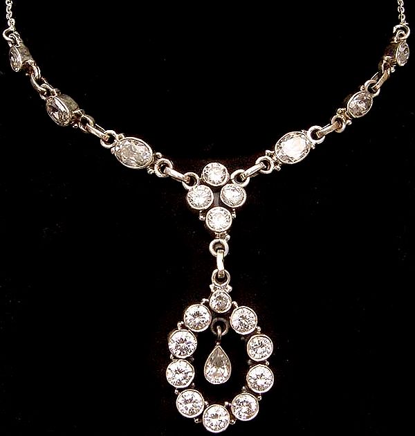 Faceted Cubic Zirconia Necklace
