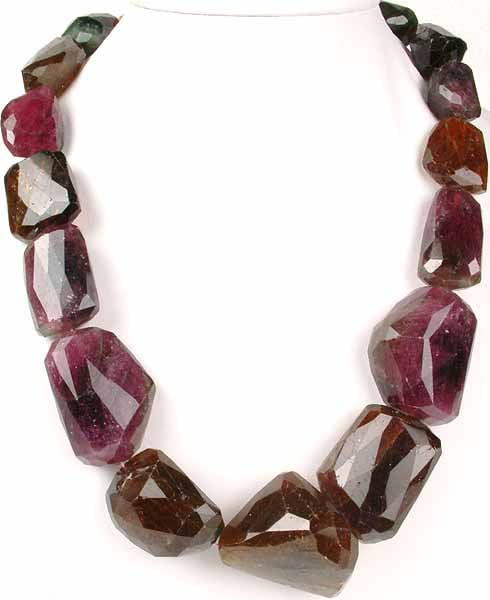 Faceted Tourmaline Nugget Necklace