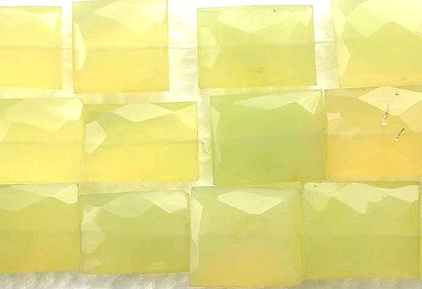 Faceted Yellow Chalcedony Chiclets