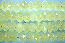 Faceted Yellow Chalcedony Rondells