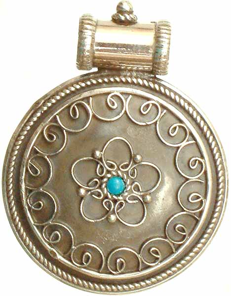 Filigree Circle with Turquoise