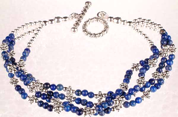 Four Strand Lapis Lazuli Bracelet