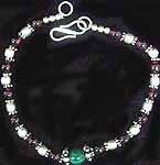 Garnet Bracelet with Malachite