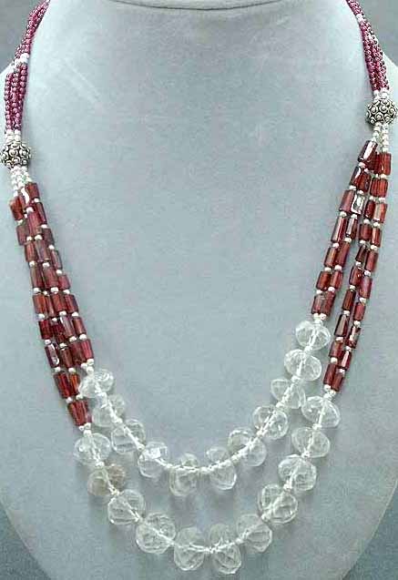 Garnet Crystal Necklace