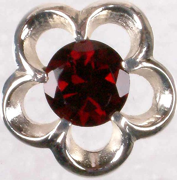 Garnet Flower Pendant