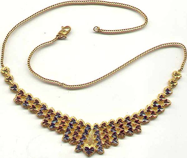 Gold Necklace 
With Ear Rings and Ring