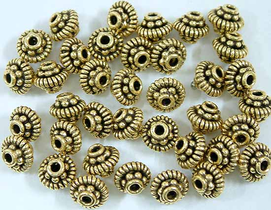 Gold Plated Barrel Beads