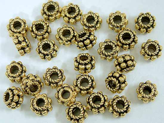 Gold Plated Rounded Beads