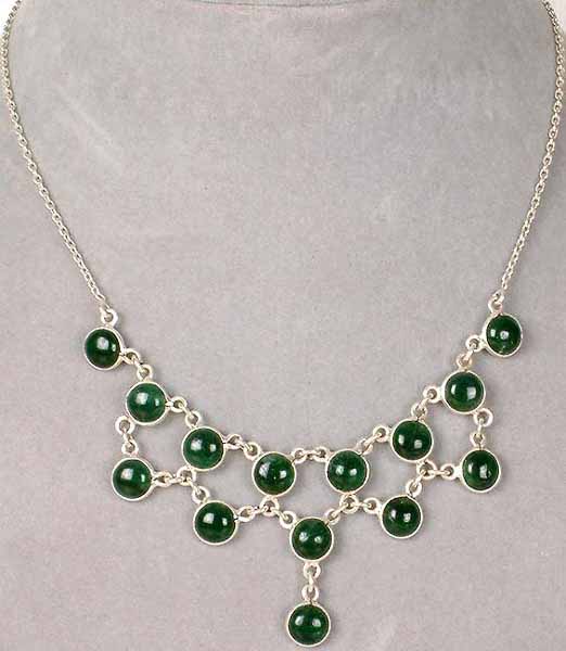 Green Onyx Bezel Necklace