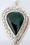 Jaali Pendant of Green Onyx